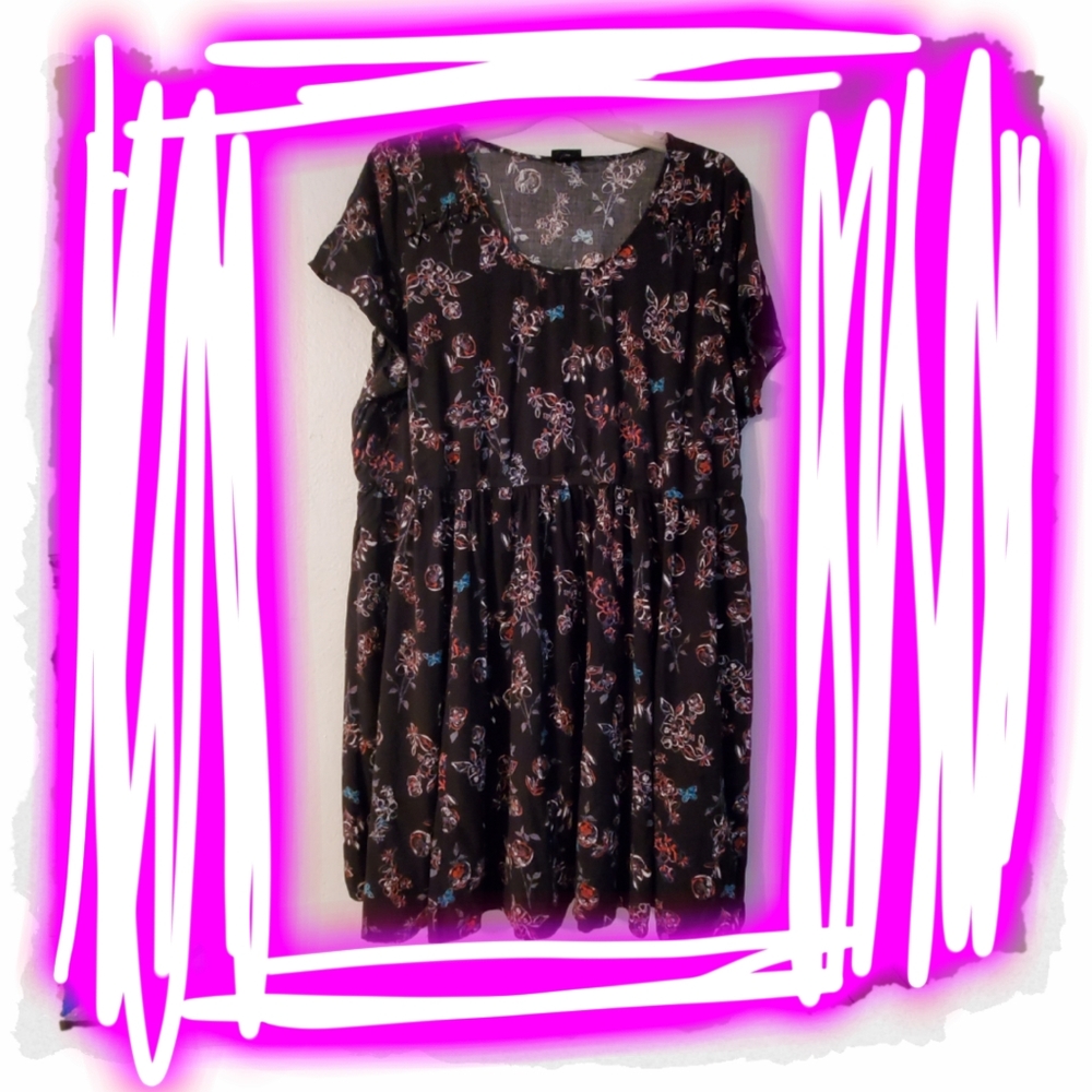 Torrid Black Floral Dress